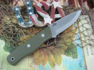 Landi Knives Scandi Bushcraft Jr OD Green G10 O1