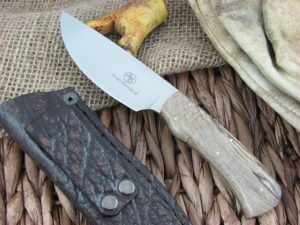 Arno Bernard Knives Warthog Grazer Spalted Maple handles N690 steel 3314