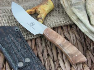 Arno Bernard Knives Springbok Grazer Maple Burl Wood Handles N690 steel