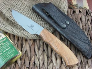 Arno Bernard Cutlery Zebra Grazer Wild Olive Wood handles N690 steel 3615