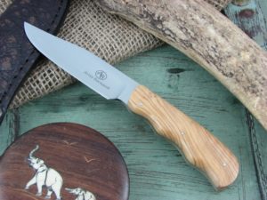 Arno Bernard Knives Vulture Scavenger Wild Olive Wood handles N690 steel 4315