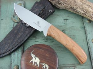 Arno Bernard Cutlery Pro Hunter Eland Wild Olive Wood handles N690 steel 6215