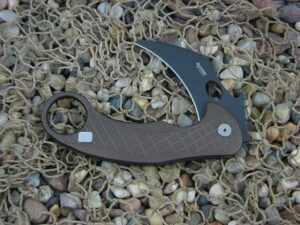 lionSteel Cutlery L.E.One Karambit with Earth Brown Anodized Aluminum handles LE1AEB