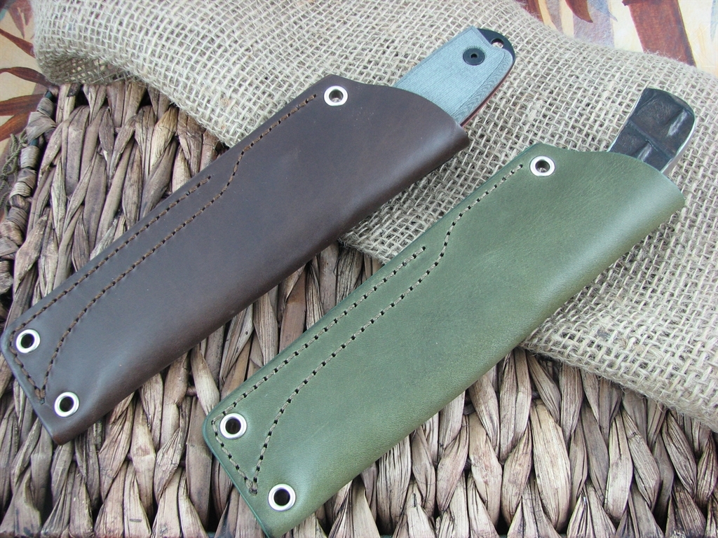 SH211 NATURAL LEATHER SHEATH FOR UP TO 6" STRAIGHT FIXED BLADE KNIFE 