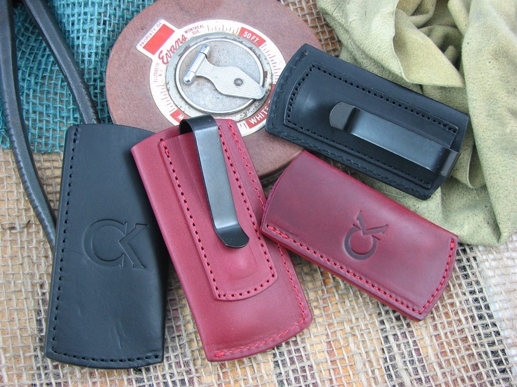 CK Tuscany Leather Clip Slip for Folding Knife