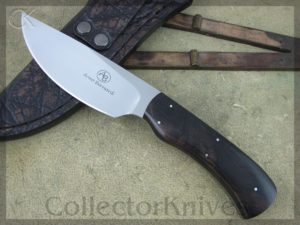 Arno Bernard Knives Warthog Grazer, Ebony Wood Handles, N690 steel