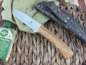 Arno Bernard Knives Kudu Grazer Wild Olive Wood handles N690 steel 3415